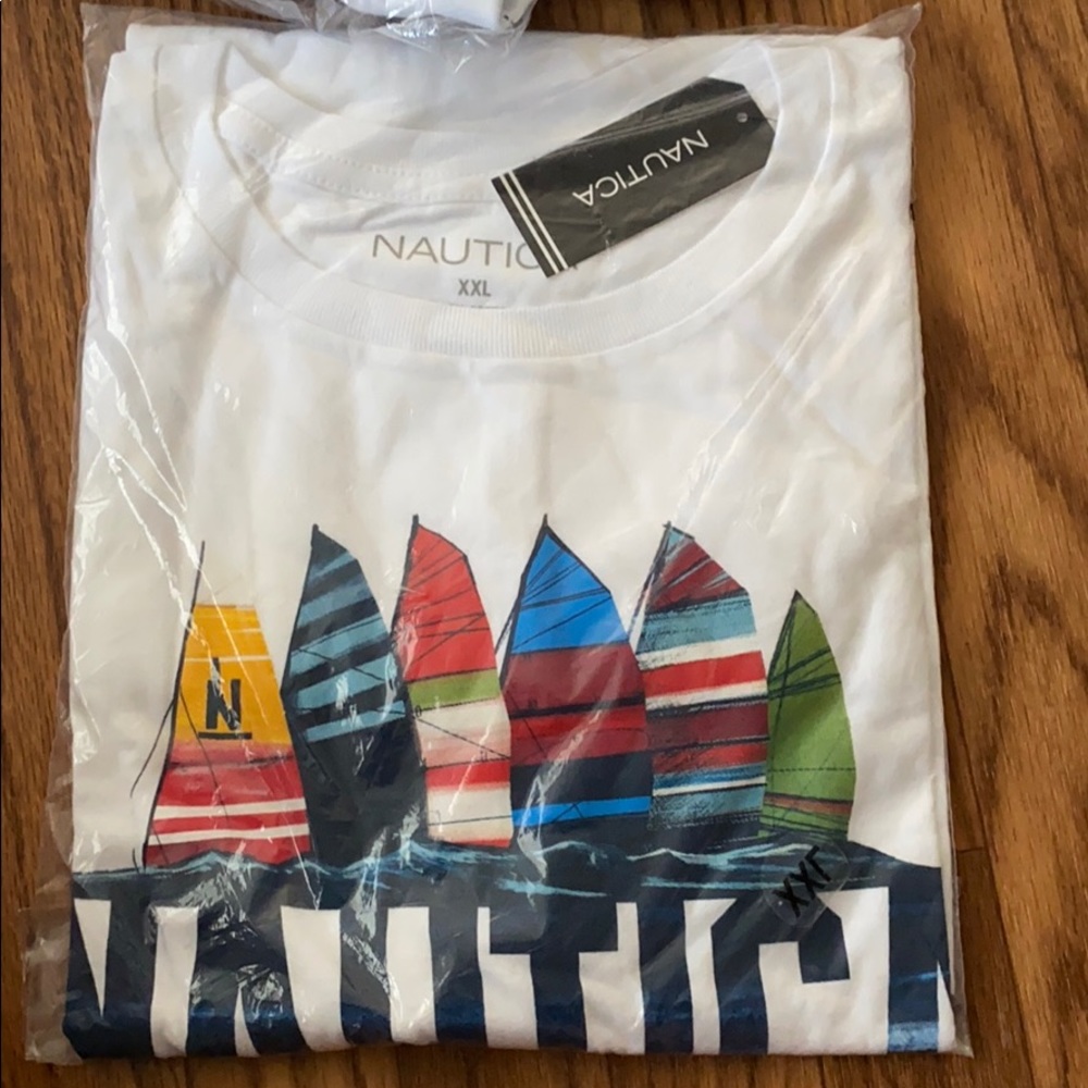 white nautica t shirts